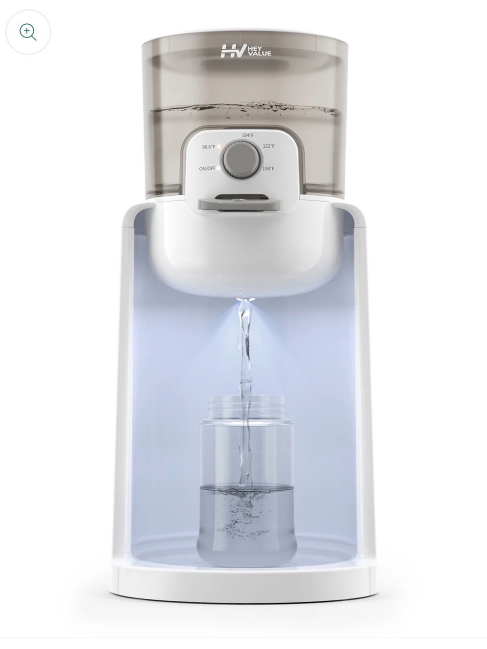 New Open Box White HEYVALUE Baby Bottle Water Warmer Dispenser